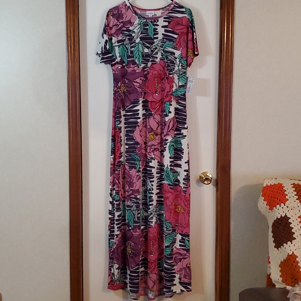 NWT Lularoe Floral Maria Dress - Medium